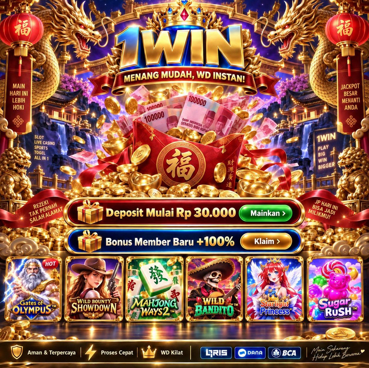 1WIN - Login Situs Resmi dan Nikmati Ragam Game PG Soft
